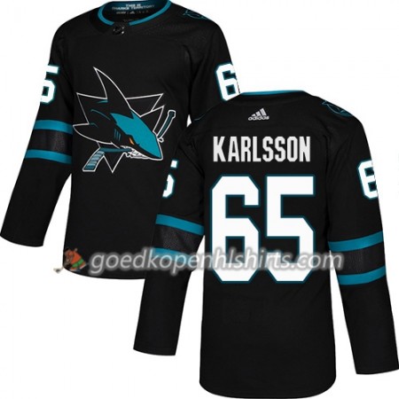 San Jose Sharks Erik Karlsson 65 Adidas 2018-2019 Alternate Authentic Shirt - Mannen